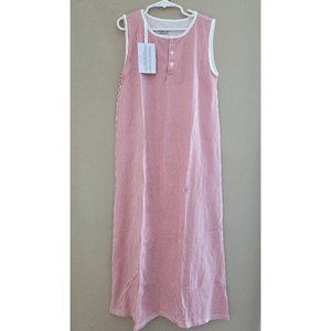 Omi Jo NEW NWT 8 Henley Maxi Dress Red Stripe